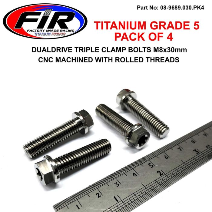 Gr5 Titanium Bolt M8X30Mm Pk4 Triple Clamp Bolts / Dualdrive / Ktm Re: 25080406