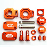 13 St Bling Kit Ktm Sx Sxf Fir Cpk-502 Cnc Alloy Axle Block Caps Däckmutter