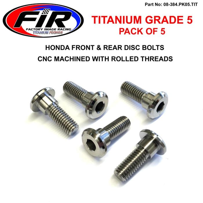 Ti Gr5 Bolts Disc Honda Kit/5 Titanium Fram Eller Bak Kit / Fir Märke