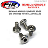 Ti Gr5 Bolts Disc Kaw/Suz Kit/4 Titanium Front Kit Rm Kx Kxf / Fir Märke