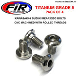 Ti Gr5 Bolts Disc Kaw/Suz Kit/4 Titanium Bakre Kit Rm Kx Kxf / Fir Brand