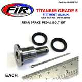 Suzuki Gr5 Bakre Pedalbolt Kit 43142-28H00 Med Tätningar 09284-15006 Fir-Barnd - Bromskomponenter - Titanium