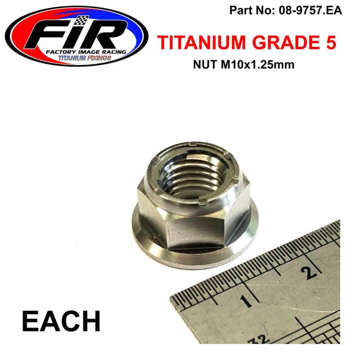 Gr5 M10X125 Mm Flänslåsmutter Ti-Gr5 Insats / 92210-1080 / Varje - Generiska Muttrar Och Bultar - Titanium