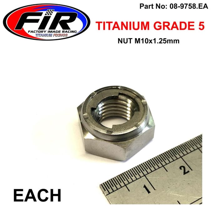 Gr5 M10X125 Mm Inslagsmutter Ti-Gr5 Insats Yamaha Honda Each 90185-10012 90306-Kz4-711 - Generiska Muttrar Och Bultar - Titanium