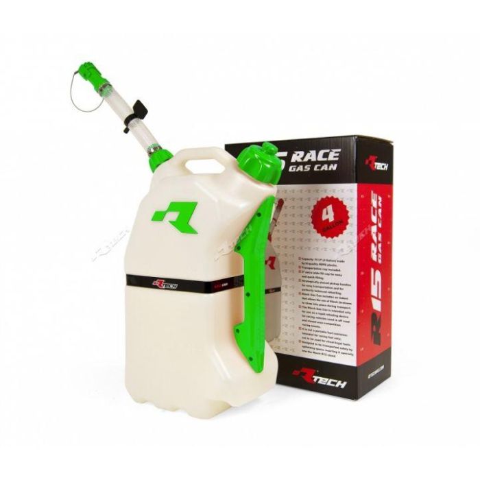 Rtech R15 Bränslekanna 15Ltr. White/Gn Rtech R-Gascave0017 Kanna Jerry Can