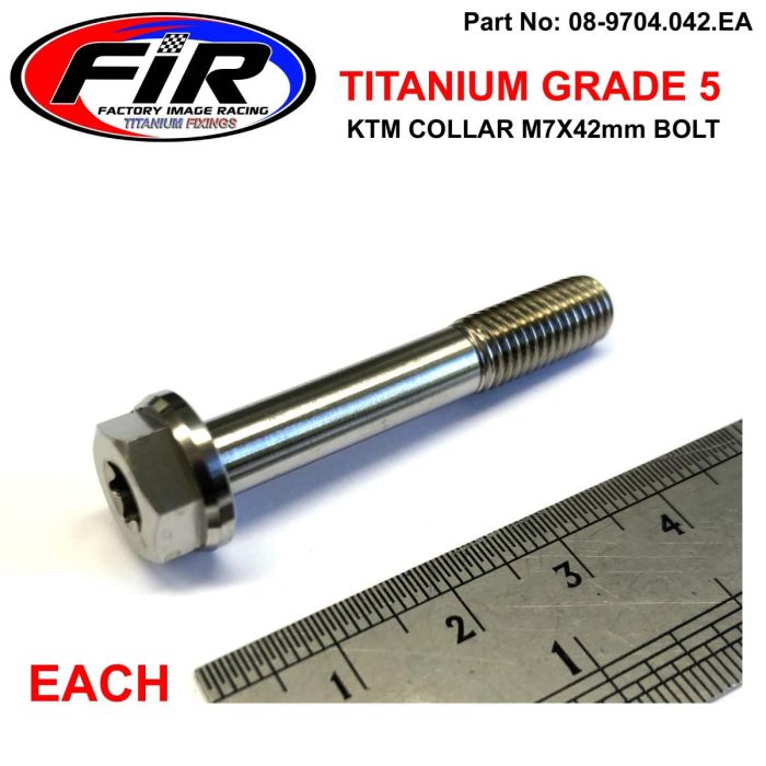 Gr5 Ktm Krage M7X42Mm Bolt Ea Titanium / Oem Ref :77330067242 / Each - Generiska Muttrar Och Bultar - Titanium