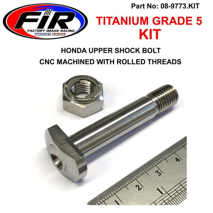 Gr5 Honda Shock Bolt Kit Upper 2003>2021 Cr Xr Cfr Crf-R 90152-Meb-750 - Styrning Och Fjädring - Titanium