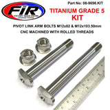 Gr5 Pivot Arms Bolts M12 Kit 90130-Men-840 Bolt Link (12X82) 90132-Mke-A00 Bolt Link B (12X103.5) - Styrning & Fjädring - Titanium