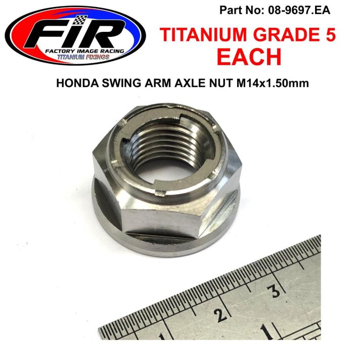 Gr5 Honda Swing Arm Mutter Ti-Gr5 Insert / M14X150Mm / Each / 90305-Kz3-B01 - Styrning & Fjädring - Titanium