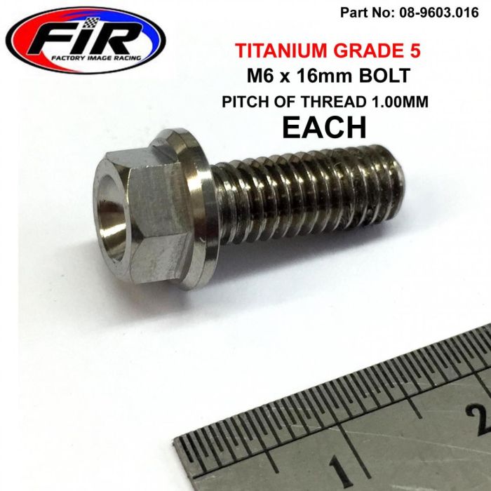 Titanium Gr5 Bolt M6 X 16Mm Varje Flänsod: 11Mm / Hexstorlek: 8Mm / - Generiska Muttrar Och Bultar - Titanium