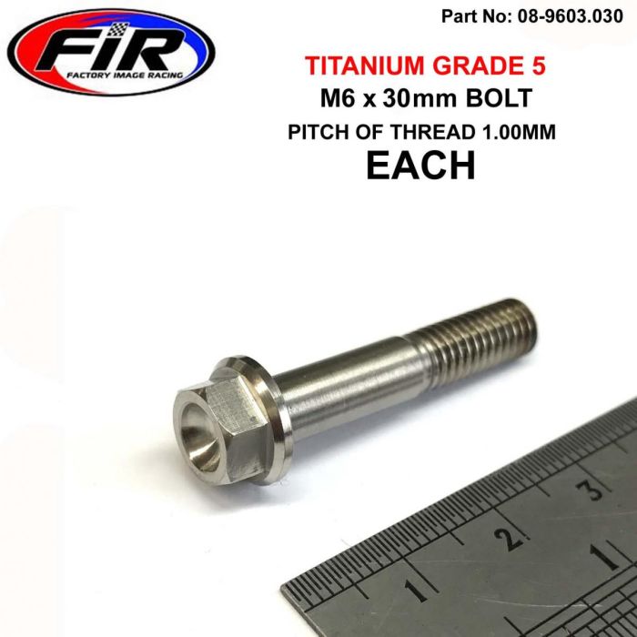 Titanium Gr5 Bolt M6 X 30Mm Varje Flänsod: 11Mm / Hexstorlek: 8Mm / - Generiska Muttrar Och Bultar - Titanium