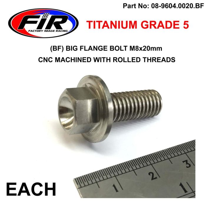 Titanium Gr5 Bolt M8 X 20Mm Varje Flänsod: 17Mm / Hexstorlek: 10Mm / - Generiska Muttrar Och Bultar - Titanium