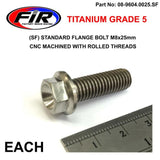 Titanium Gr5 Bolt M8 X 25Mm Varje Flänsod: 14Mm / Hexstorlek: 10Mm / - Generiska Muttrar Och Bultar - Titanium