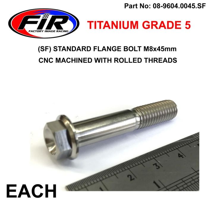 Titanium Gr5 Bolt M8 X 45Mm Varje Flänsod: 14Mm / Hexstorlek: 10Mm Fir Märke / - Generiska Muttrar Och Bultar - Titanium