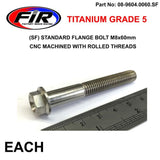 Titanium Gr5 Bolt M8 X 60Mm Varje Flänsod: 14Mm / Hexstorlek: 10Mm / - Generiska Muttrar Och Bultar - Titanium