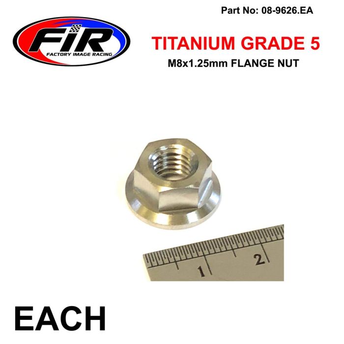 Titanium M8X1.25Mm Flänsmutter Titanium Grade 5 / Varje - Generiska Muttrar Och Bultar - Titanium