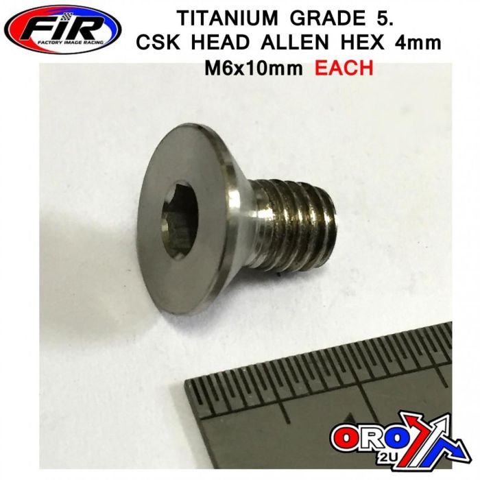 Titanium Csk Allen M6X10Mm Titanium Grade 5 / Varje