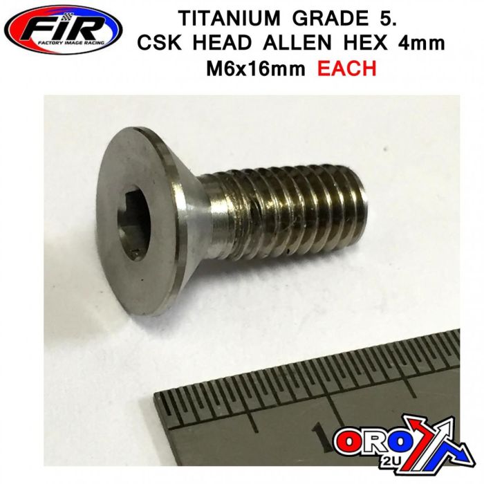 Titanium Csk Allen M6X16Mm Titanium Grade 5 / Varje