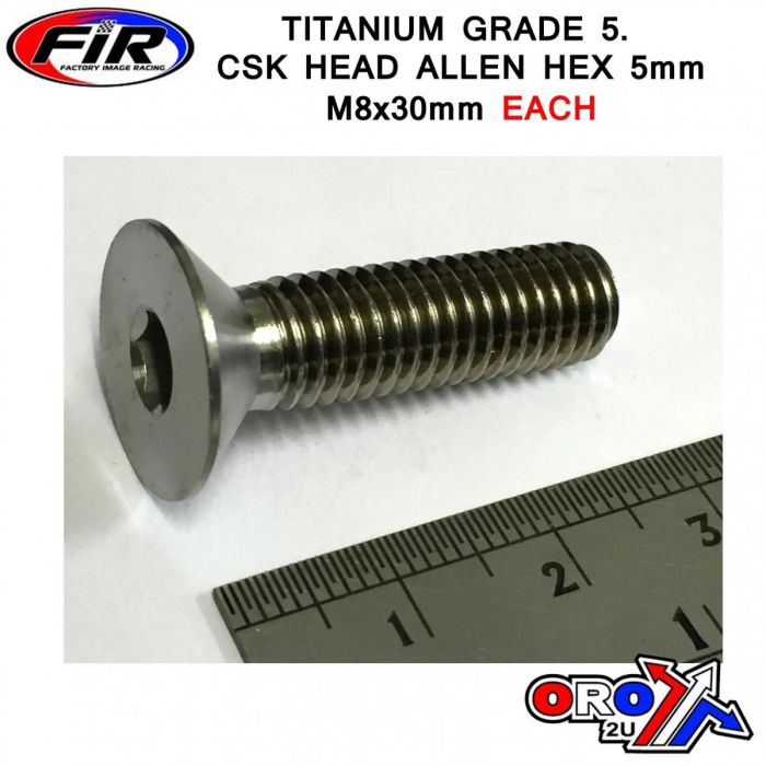 Titanium Csk Allen M8X30Mm Titanium Grade 5 / Varje