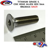 Titanium Csk Allen M8X30Mm Titanium Grade 5 / Varje