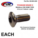 Titanium Gr5 Csk.D Torx M8X20Mm Oem 0019080206S / Each - Generiska Muttrar Och Bultar - Titanium