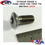 Titanium Gr5 Csk.D Torx M6X16Mm - Generiska Muttrar Och Bultar - Titanium