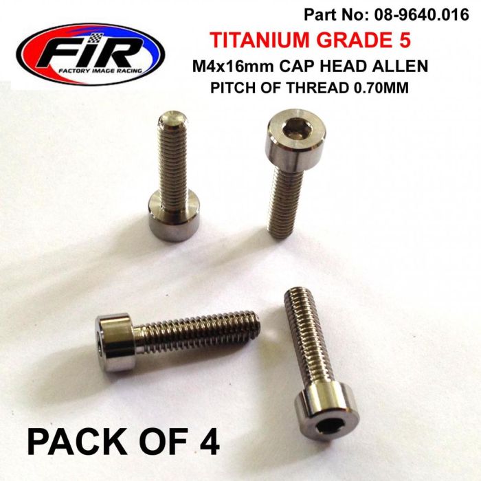 Titanium Skt Allen M4X16Mm Carb Float Bowl Screws X 4 / Huvud Huvud - Generiska Muttrar Och Bultar - Titanium