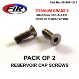 Titanium Csk Allen M4X12Mm Reservoir Cap Screws X 2 / Försänk - Broms- Och Kopplingsbultar - Titanium