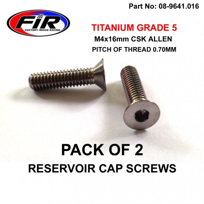 Titanium Csk Allen M4X16Mm Reservoir Cap Screws X 2 / Försänk - Broms- Och Kopplingsbultar - Titanium