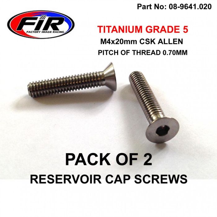 Titanium Csk Allen M4X20Mm Reservoir Cap Screws X 2 / Försänk - Broms- Och Kopplingsbultar - Titanium