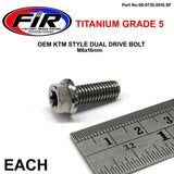 Gr5 Dual/D Ktm Bolt 6X16Mm Ea Titauium / Ktm Oem 0015060163 Factroy Image Racing - Generiska Muttrar Och Bultar - Titanium