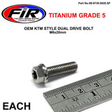 Gr5 Dual/D Ktm Bolt 6X20Mm Ea Titauium / Ktm Oem 0015060203 - Generiska Muttrar Och Bultar - Titanium