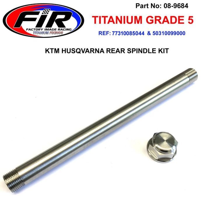 Ktm & Hus Enduro Bakre Spindelkit Titanium Grade 5 / Varje Oem 77310085044 /