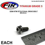 Gr5 Dual/D Ktm Bolt 5X12Mm Ea Titauium / Ktm Oem 0015050123 - Generiska Muttrar Och Bultar - Titanium