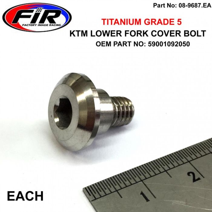 Gaffelskällbolt Ktm Varje Titanium Grade 5 /  Oem Artikelnr: 59001092050 - Styrning & Fjädring - Titanium