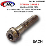 Titanium Bolt M8X40Mmeach Grad 5 / Race Spec Dualdrive / Ktm Re: 25080406 - Generiska Muttrar Och Bultar - Titanium