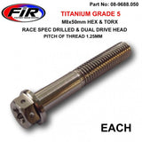 Titanium Bolt M8X50Mmeach Grad 5 / Race Spec Dualdrive / Ktm Re: 25080506 - Generiska Muttrar Och Bultar - Titanium