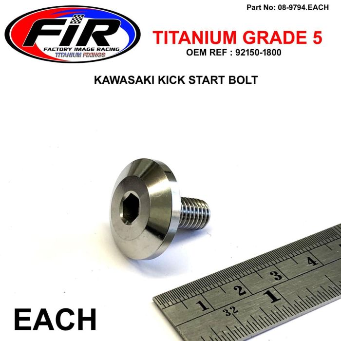 Gr5 Kickstart Bolt Kx500 92150-1800 Kx250 Kxf Factroy Image Racing - Motorbultsatser - Titanium