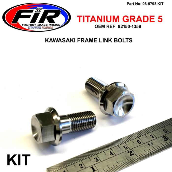 Gr5 Ramlänkbultar Kx500 92150-1359 / Pack Om 2 / M12X27Mm Kx 80 85 100 125 250 500 Kdx - Karosseri - Titanium