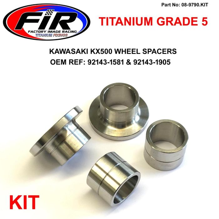 Gr5 Fw & Rw Spacer Kit Kx500 Kx 125 250 500 / 1994>2004 92143-1581 & 92143-1905