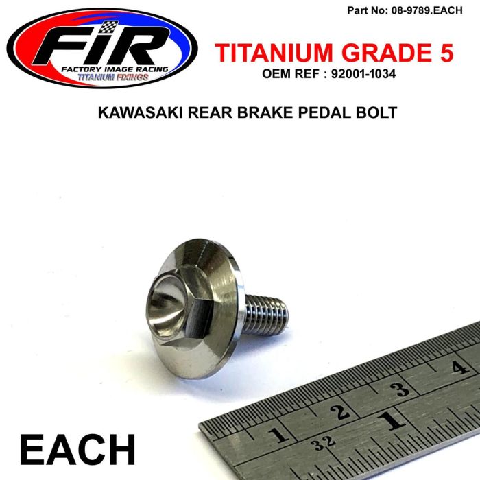 Gr5 Bromsbolten Bak Kx500 92001-1034 M6X100Mm Factroy Image Racing - Bromskomponenter - Titanium