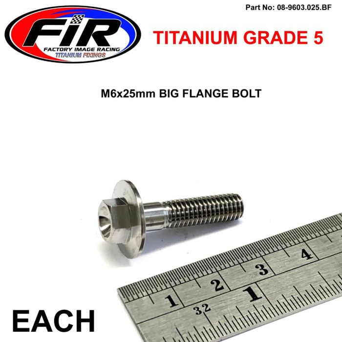 Titanium Gr5 Bolt M6 X 25 Mm Varje Flänsod: 1590 Mm / Hex Storlek: 8 Mm / Panelbolt Fästplast - Generiska Muttrar Och Bultar - Titanium