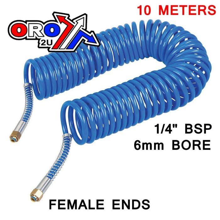 Luftledning Spilad Slang 10 Meter 6Mm Slang 1/4" Bsp Kvinna 269591