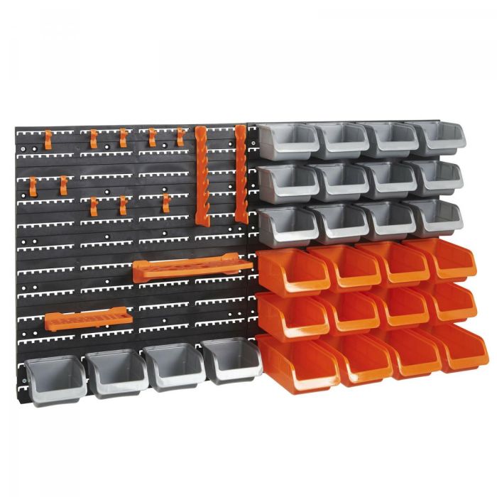 44 Bin Storage Rack Lösning Garage Organizer Förvaringsställ Bin Hook Panel Set Br43F