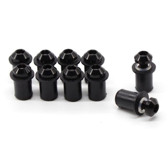 Bolt Kit Vindsköld Svart M5 X 16Mm Pack Med 10 Skärmbrickor & Brunnötter