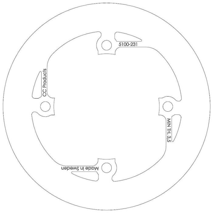 Skivbroms Bak Sherco 13-On Cross-Center 5100-231 Solid