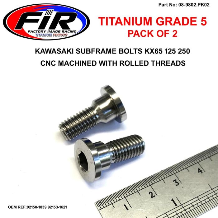 Gr5 Sub Ram Bolts Kx 65 125 92150-1839 92153-1621 Pack Om 2 - Karosseri - Titanium