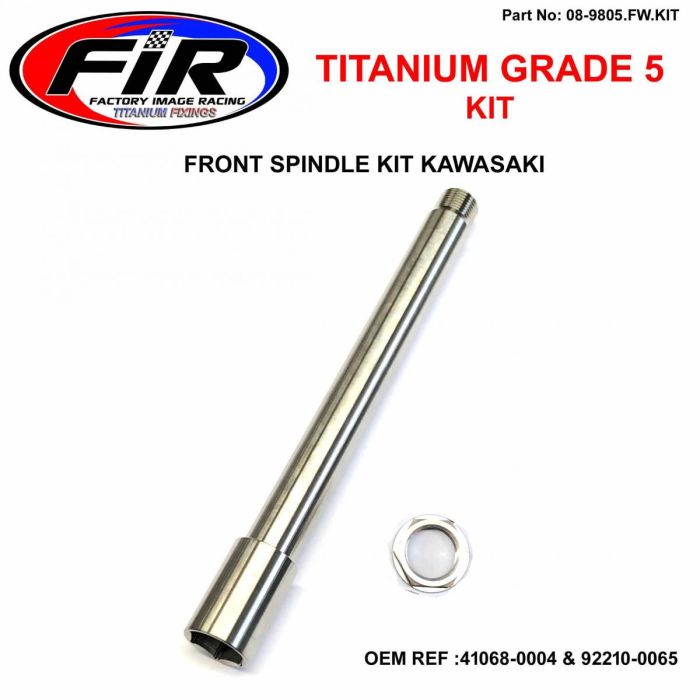 Gr5 Front Spindel Kit Kx Kxf 41068-0004 & 92210-0065 Titanium Factroy Image Racing