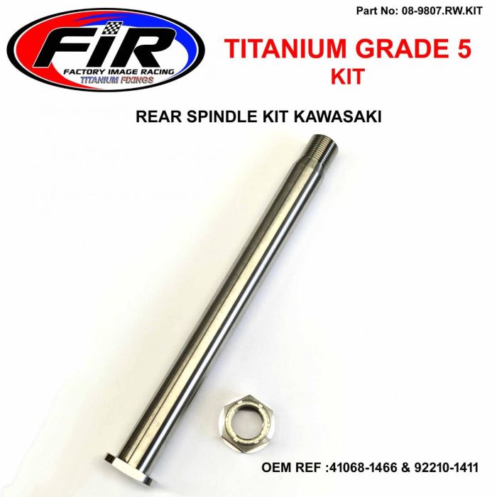 Gr5 Bakre Spindelkit Kx Kxf 41068-1466 & 92210-1411 Titanium Factroy Image Racing