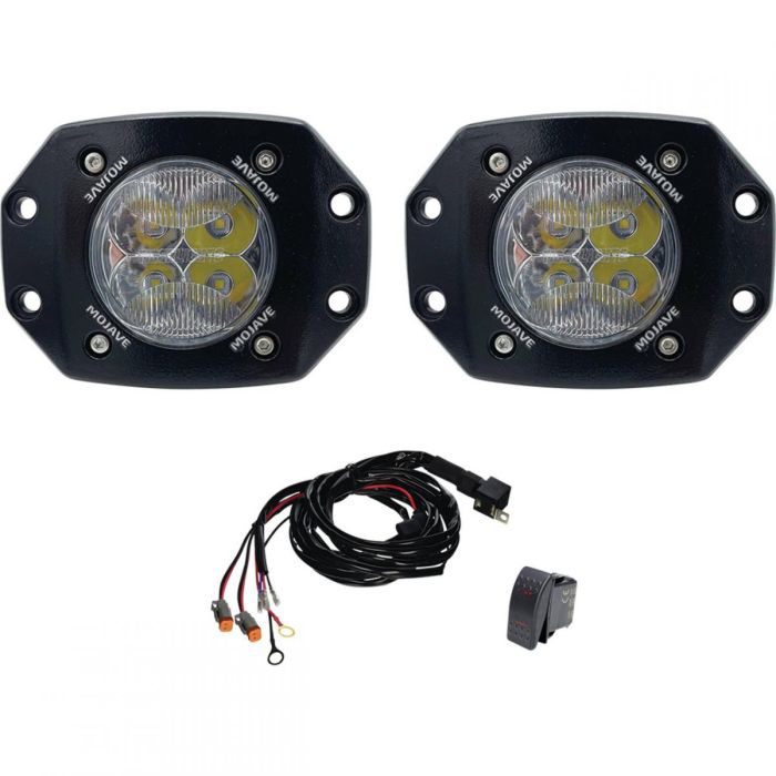 Tiger Lights - Led Spot Light Kit 3" 12/24V Mojave Tlm3-Fm-Kit Dual Flush Mount